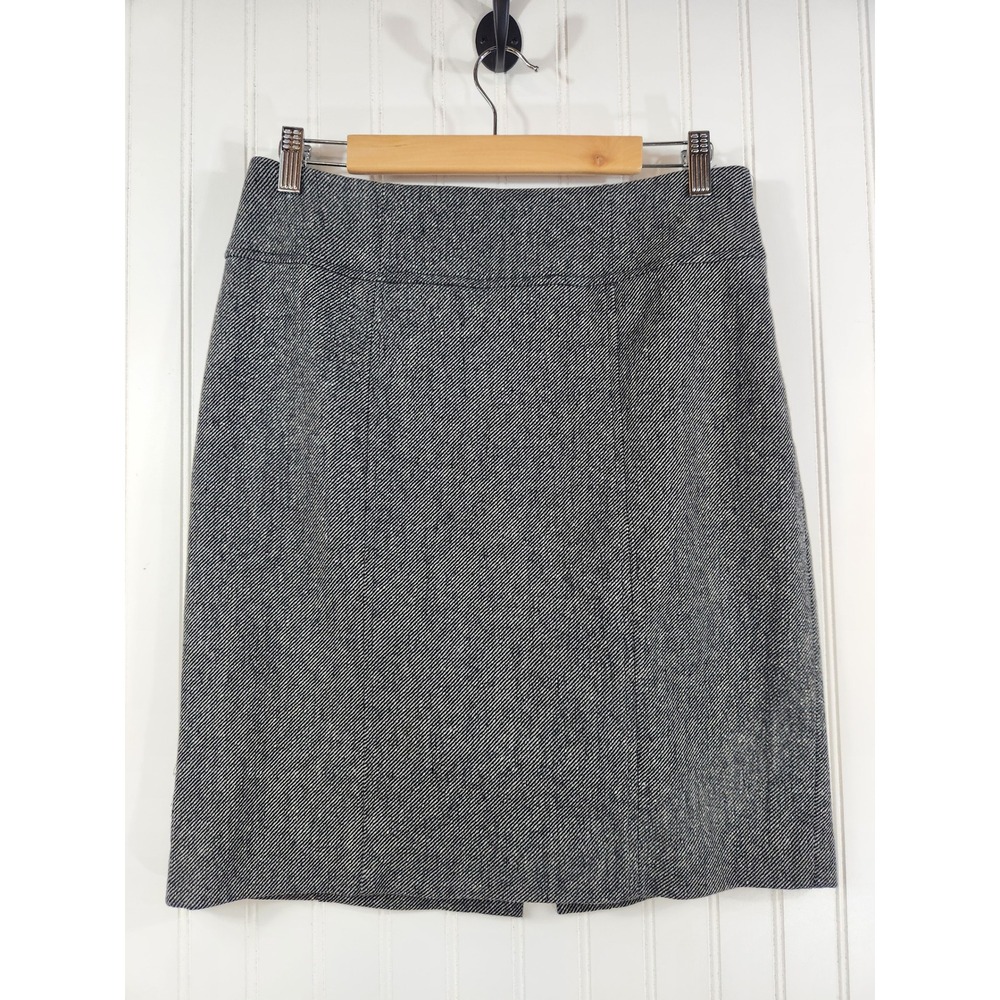 Banana Republic Textured Pencil Skirt Black White Wool Blend 32x22 Size 10